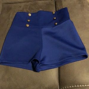 Royal Blue High Rise Shorts